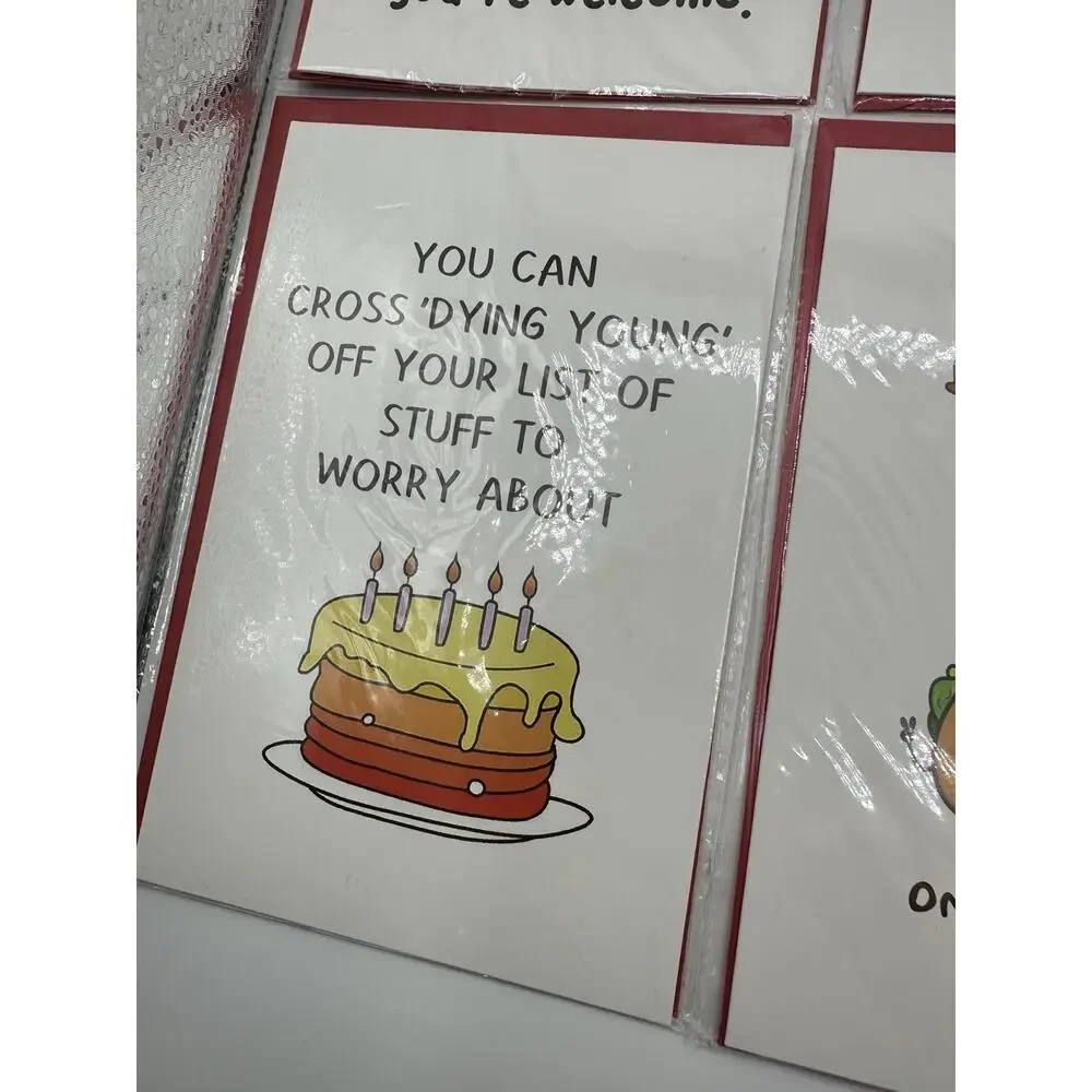 Birthday Greeting Cards with Envelopes – Set of 8 – New Sealed